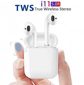 New i11 5.0 TWS True Wireless Bluetooth Stereo Headset with Charging Case, White